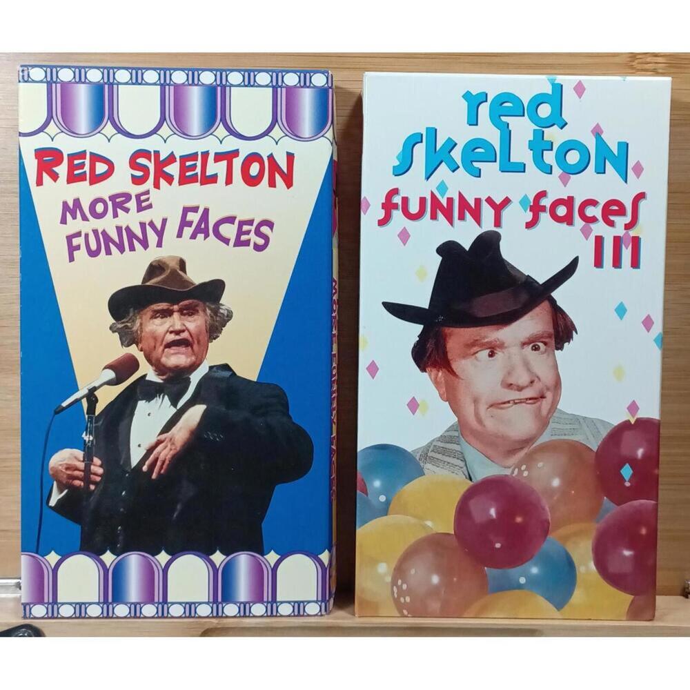 Red Skelton More Funny Faces & Funny Faces III VHS Tape Set